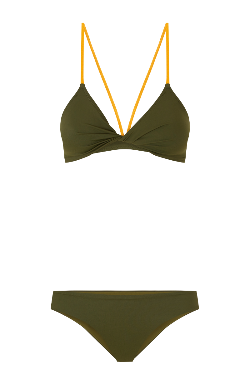 Twister Top / Olive & Yellow