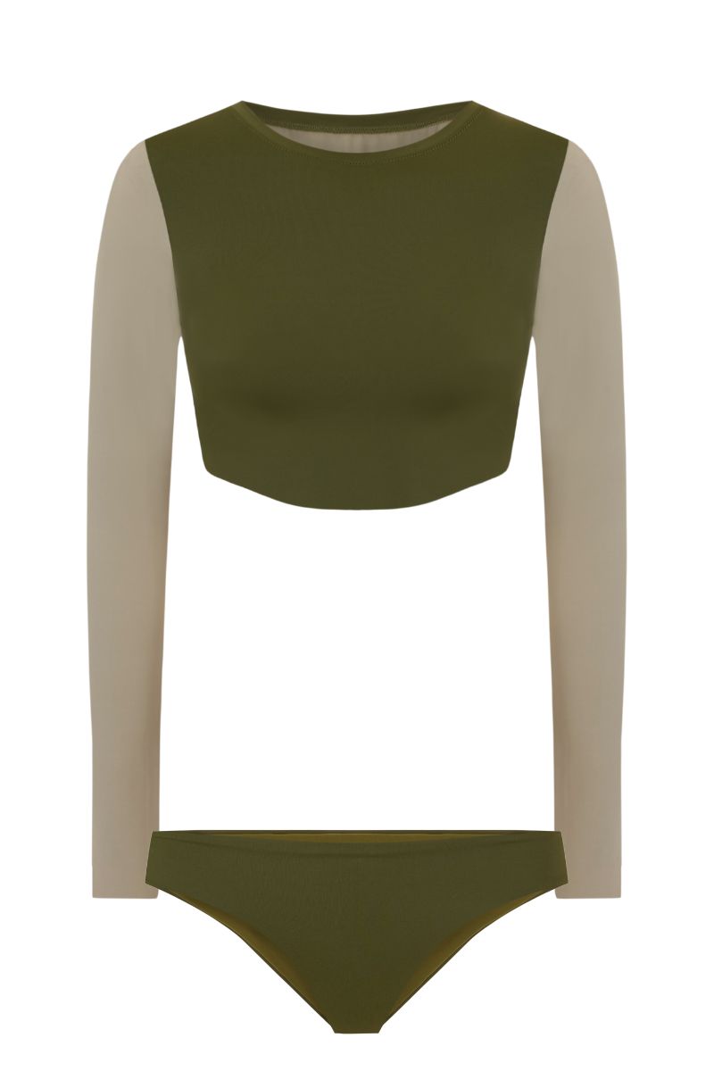 Olivera Sun T’shirt / Two-tone Olive Green