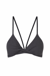 Unlined Bikini Top TWISTER, Caviar | SURO