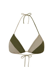 Olivera Triangle Top / Two-tone Olive Green