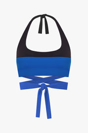Two-Way Bikini Top PUZZLE MAREA, Biosphere Blue & Midnight Black | SURO